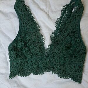 Victoria's Secret Deep Green Lace Bralette